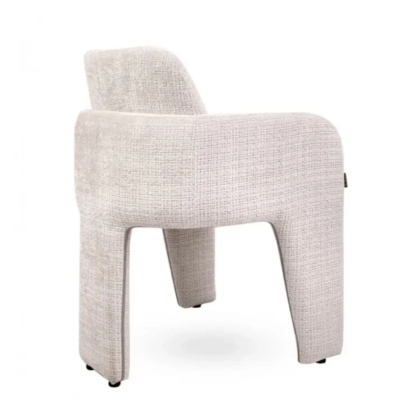 Beżowe krzesło LAUREN MM001501100355 tapicerowane tkanina 45cm