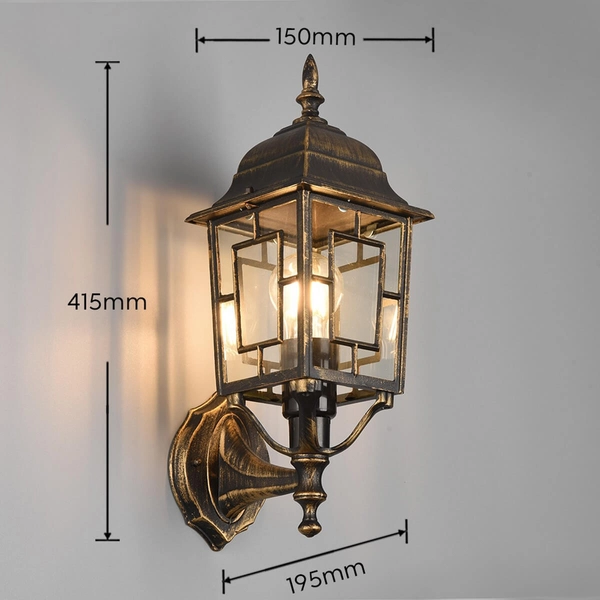 Zewnętrzna lampa ścienna Volturno 205960128 IP23 latarnia rdzawy