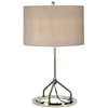 LAMPA stojąca VICENZA-TL-GPN Elstead biurkowa LAMPKA metalowa stołowa szara polerowany nikiel srebrna