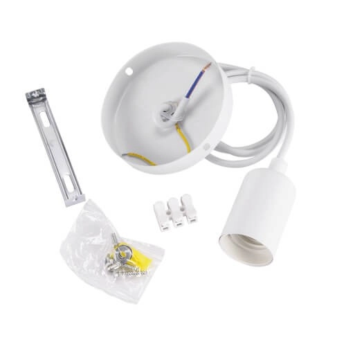 LAMPA wisząca UNO 03810 Ideus metalowa OPRAWA loftowy zwis biały