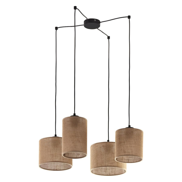 Zwisowa lampa ekologiczna Juta 6585 TK Lighting jutowa brązowa