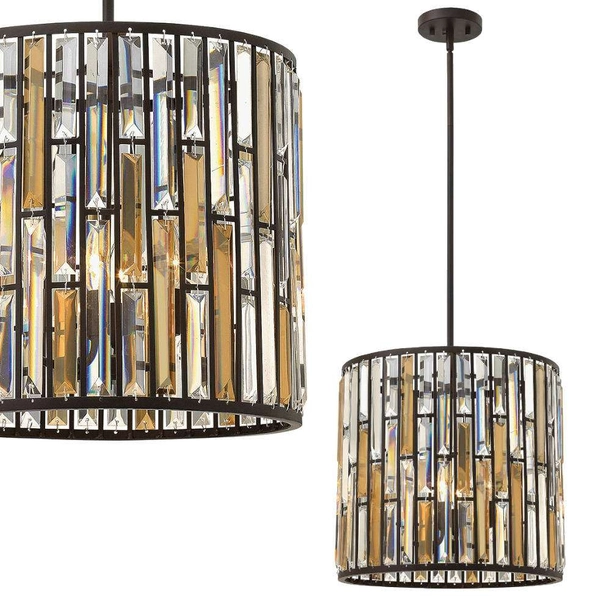 LAMPA wisząca GEMMA HK-GEMMA-P-B-VBZ Elstead HINKLEY glamour OPRAWA kryształowa brąz bursztynowa przezroczysta