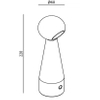 Lampka stolikowa Ipsos 33500/03/30 Lucide LED 3W 3000K metalowa czarna
