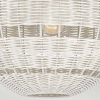 Kulista lampa wisząca Lindendale QZ-LINDENDALE-P-AWH okrągła rattan biały