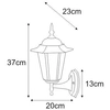 Ścienna LAMPA zewnętrzna Standard K-5009A up czarny/złoty Kaja elewacyjna OPRAWA ogrodowy KINKIET outdoor IP44 czarny złoty