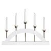 Świecznik stołowy biały stalowy Bridge candlestick biały