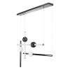 Wisząca lampa loftowa O-LINE LED 44W 3000K listwy nad stół ST-1691L-4 BLACK