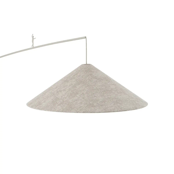 Podłogowa lampa POISE 11686 tkaninowa stożek beżowa