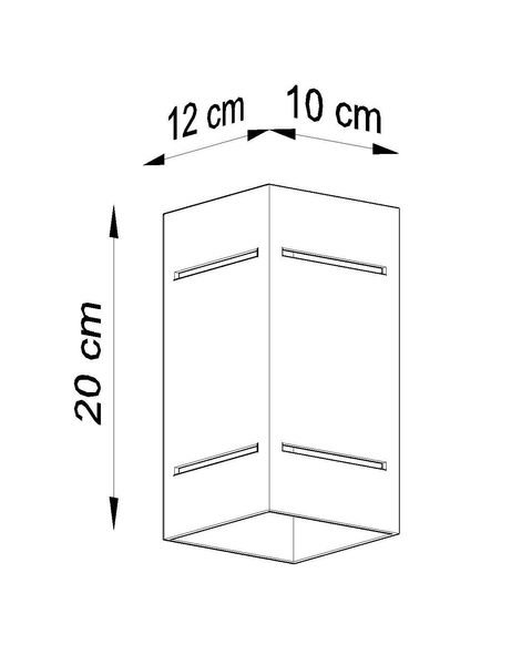 Kinkiet LAMPA ścienna SL.0477 prostokątna OPRAWA metalowa biała