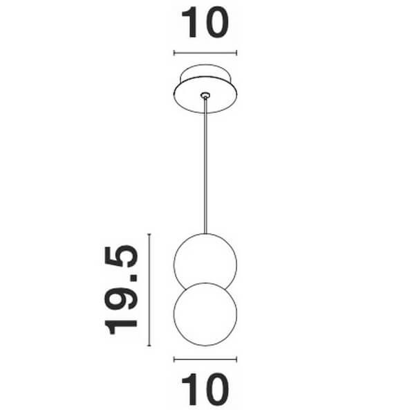Betonowa lampa wisząca IBAGUE LE42063 nad stół kulista biały