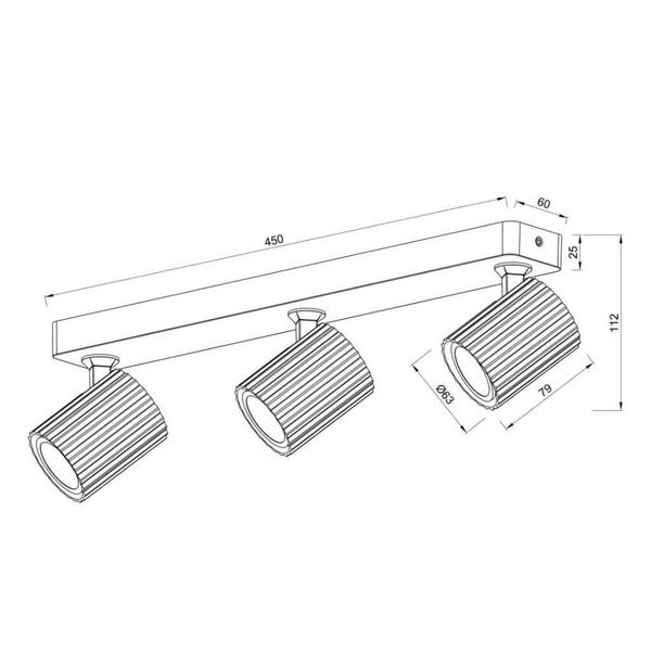 Lampa sufitowa regulowana Tokio LP-787/3WS WH spot biały
