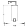 Lampa do szynoprzewodu Aquilion LP-220/1R BK SET LED 12W 3000K czarny