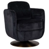 Obrotowy fotel Turner S4576 BLACK CHENILLE Richmond Interiors czarny