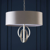 Wisząca lampa okrągła L&-195215 Light& do jadalni na łańcuchu szara
