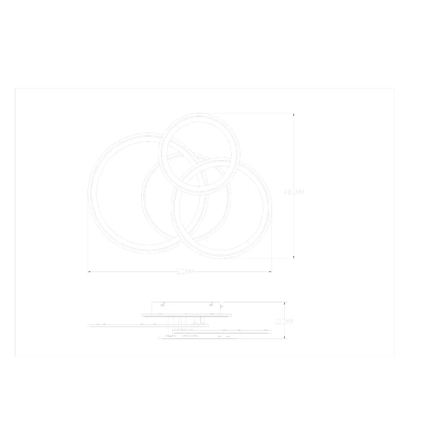 Ringowa lampa sufitowa Lunar MS238130-BK LED 55W 3000-6000K czarny