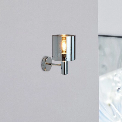 Loftowa LAMPA ścienna DONATI 5248 Rabalux szklany kinkiet do salonu chrom