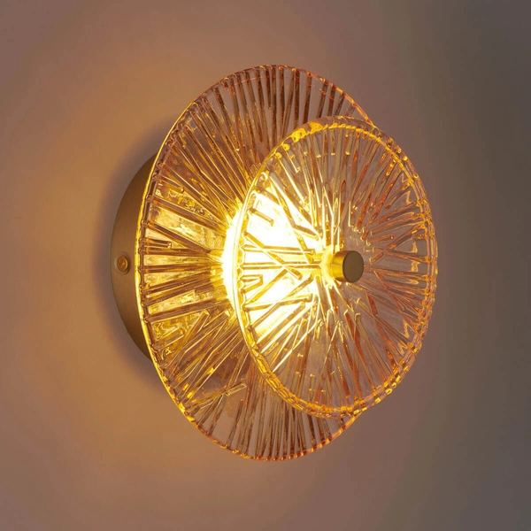 Kinkiet ścienny LUXIO ST-3315-2 copper Step LED 6W 3000K bursztynowa