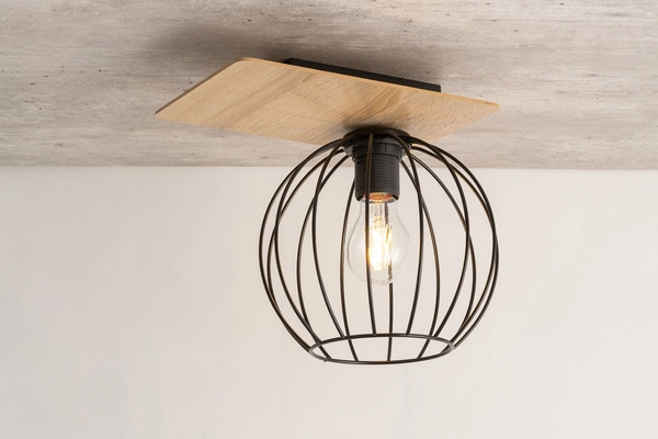 Czarny plafon Cyber 32357 kuchenna lampa nasufitowy druciak