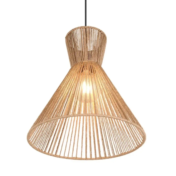 Wisząca lampa ekologiczna ROSALIE R36191036 czarny brązowy