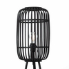Stojąca lampa podłogowa Woodrow 94977/76 bambusowa czarny