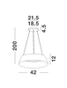 Nowoczesna lampa wisząca LE42802 do holu LED 40W czarna złota 