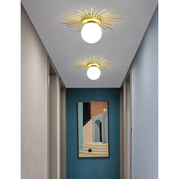 Sypialniany kinkiet Milano ABR-KV-E14 Abruzzo szklana kula złoty