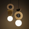 Wisząca lampa Drops 11180 do salonu okręgi złota czarna