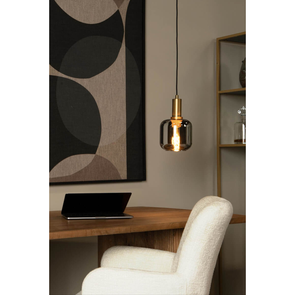 Industrialna lampa wisząca Joanet 45494/16/65 szara czarna złota