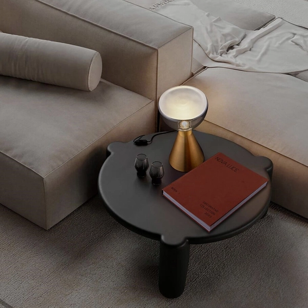 Stołowa lampka TARABUCO LE44686 LED 8W 3000K stożek szara złota