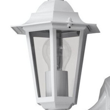 Lampa na elewację metalowa VELENCE 8203 szklana IP43 przezroczysta biała
