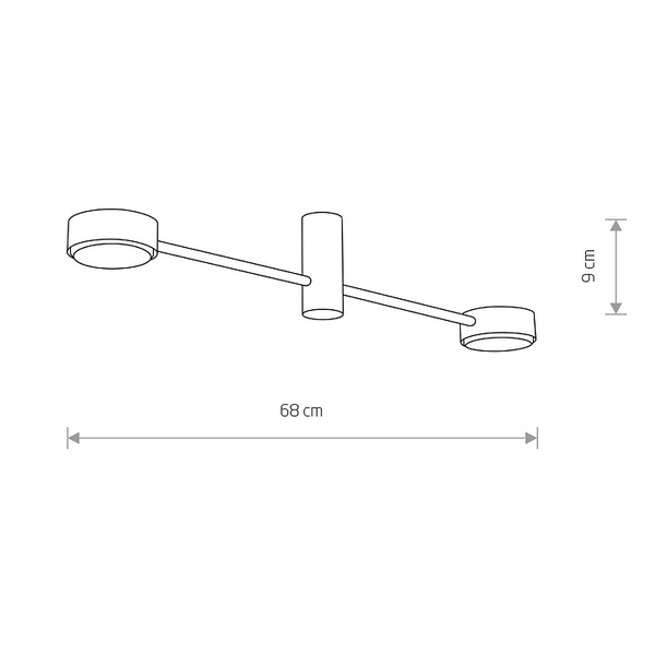 Industrialna LAMPA sufitowa ORBIT 7943 Nowodvorski metalowe kinkiet do kuchni czarny