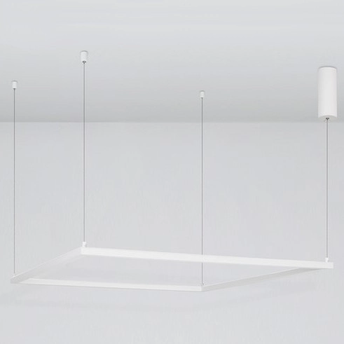 LAMPA wisząca JAEN LE41428 Luces Exclusivas minimalistyczna OPRAWA kwadratowy ZWIS LED 50W 3000K metalowy biały
