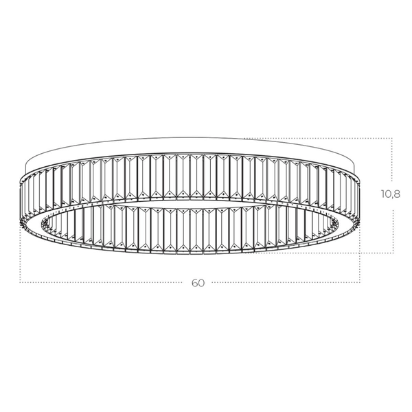 Lampa glamour sufitowa SPARK AZ5785 Azzardo LED 48W 3000K do salonu chrom