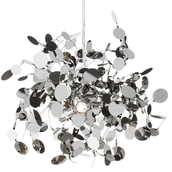 Wisząca lampa hampton Monetti ST-1675 CHROME Step ażurowa płatki chrom