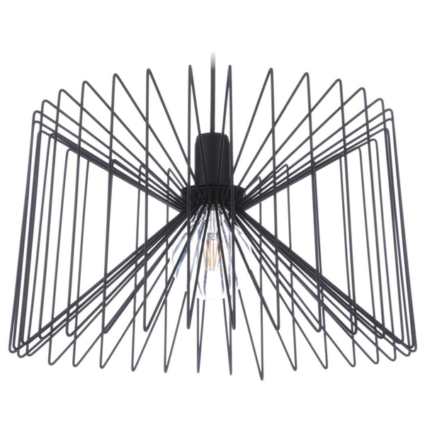 LAMPA wisząca NESS 6768 Nowodvorski metalowa OPRAWA industrialny ZWIS geometryczny z drutu czarna