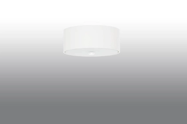 LAMPA sufitowa SL.0759 plafon OPRAWA abażurowa okrągła biała