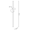 Kinkiet ścienny stick Ombre MSE1501100182 Moosee LED12W 3000K czarny