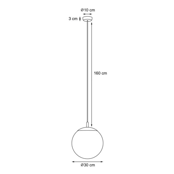 Kulista wisząca lampa ALUR 11148119 Kaspa do salonu biała dąb