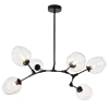 Lampa wisząca molekuły Modern orchid ST-1232-6 black transparent Step nad stół czarna