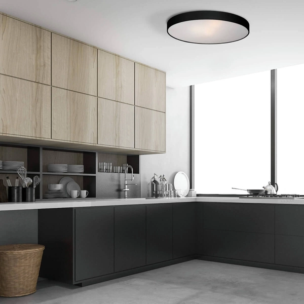 Plafon LAMPA sufitowa RAPIDO LP-433/1C L BK Light Prestige okrągła OPRAWA metalowa LED 45W 4000K plafoniera biurowa czarna