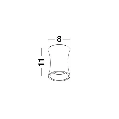 Nasufitowa lampa betonowa BELVIRO LE45296 tubka do jadalni biała