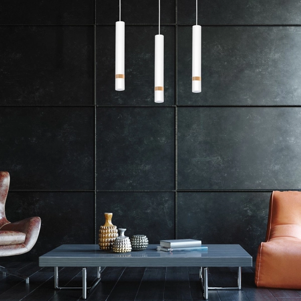 Wisząca LAMPA loftowa JOKER MLP6302 Milagro metalowa OPRAWA tuby ZWIS na listwie biały