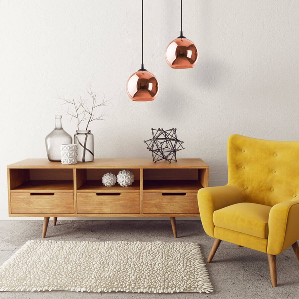 Lampa zawieszana Venezia 5741 TK Lighting balls do jadalni miedziana
