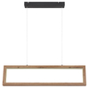 Drewniana wisząca lampa Mandera 67287H LED 24W 3000K czarna brązowa