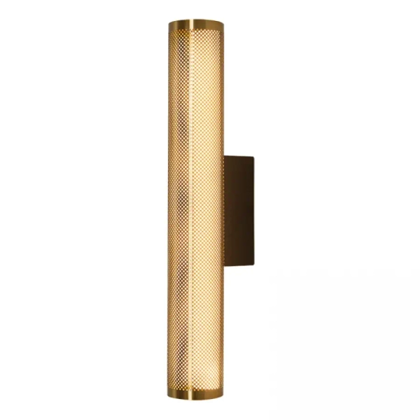 Ażurowa lampa ścienna 23041 LED 11W 3000K tuba pionowa mosiądz