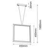 Zwisająca lampa nad stół Ikuna 5079 LED 18W 4000K kwadrat czarny