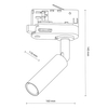 Lampa reflektor spot szynowy Tracer 4846 TK Lighting trójobwodowy tuba biała