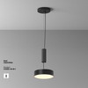 Nasufitowa lampa Zon C032CL-24W3K-RD-B Maytoni LED 24W 3000K okrąg czarna