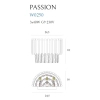 Kinkiet LAMPA ścienna PASSION W0250 Maxlight półokrągła OPRAWA glamour kryształki crystal złote przezroczyste