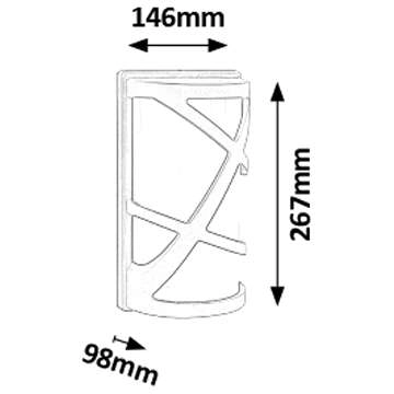 LAMPA ścienna DURANGO 8767 Rabalux elewacyjna OPRAWA półokrągły KINKIET outdoor IP54 grafitowy